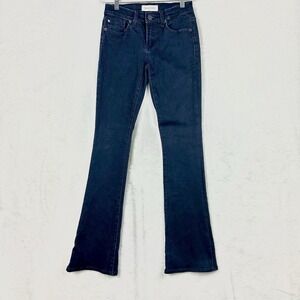 Henry & Belle Womens Jeans 25 Dark Wash Stretch Denim 30.5" Inseam Micro Flare